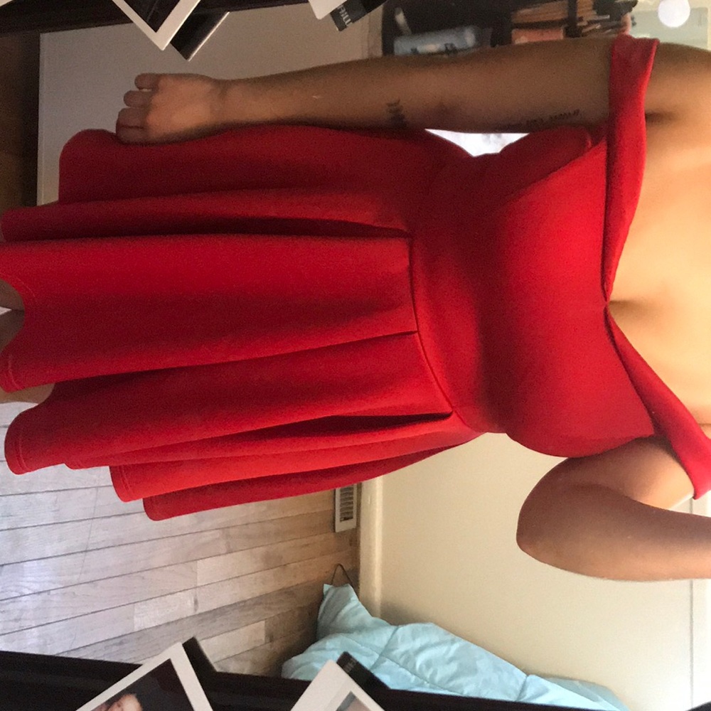 Off the shoulder RED DRESS